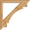Ekena Millwork Merced Traditional Rough Sawn Bracket w/ Offset Brace, Western Red Cedar, 6"W x 44"D x 44"H BKT0604X44X44MRC01RWR - alternate 2